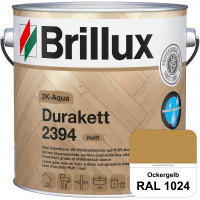 2K-Aqua Durakett 2394 (RAL 1024 Ockergelb) Wasserbasierter 2K-Versiegelung für Parkettfußböden, Diel