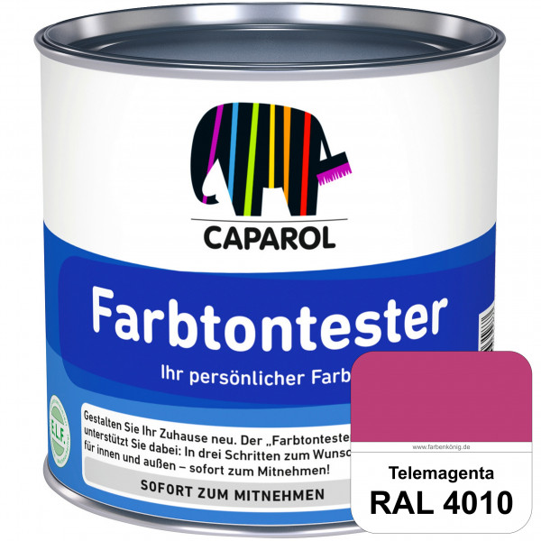 Farbtontester (RAL 4010 Telemagenta) Individuell abgetönte Dispersionsfarbe zum Anlegen von Farbtonm