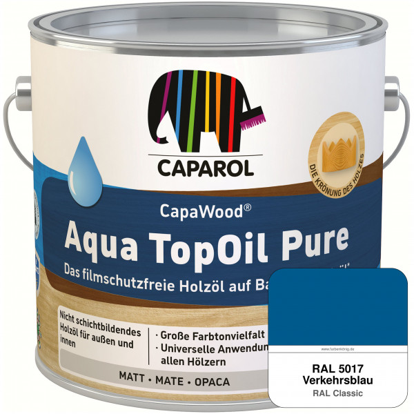 CapaWood® AquaTopOil Pure (RAL 5017 Verkehrsblau) - ersetzt CapaGreen Holz-Öl Aqua