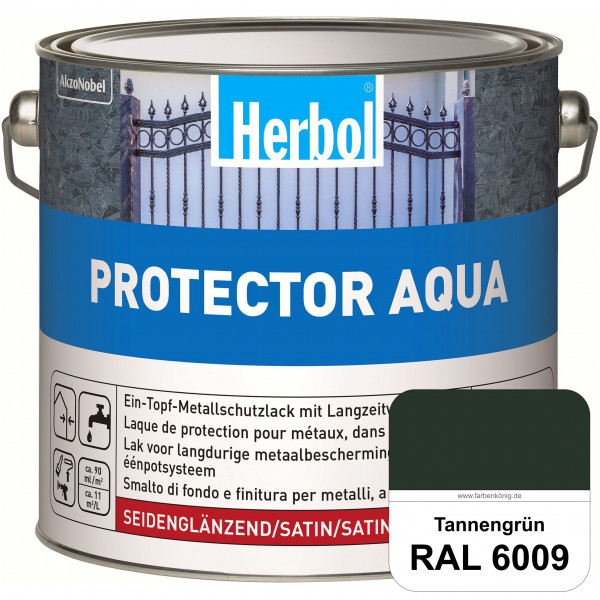 Protector Aqua (RAL 6009 Tannengrün) Lack für Eisen, Stahl und NE-Metalle (Innen&Außen)