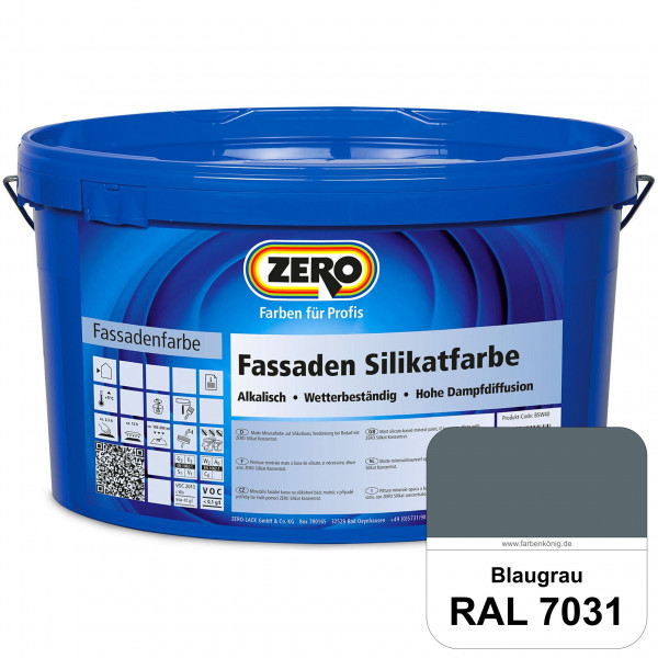 Fassaden Silikatfarbe (RAL 7031 Blaugrau)