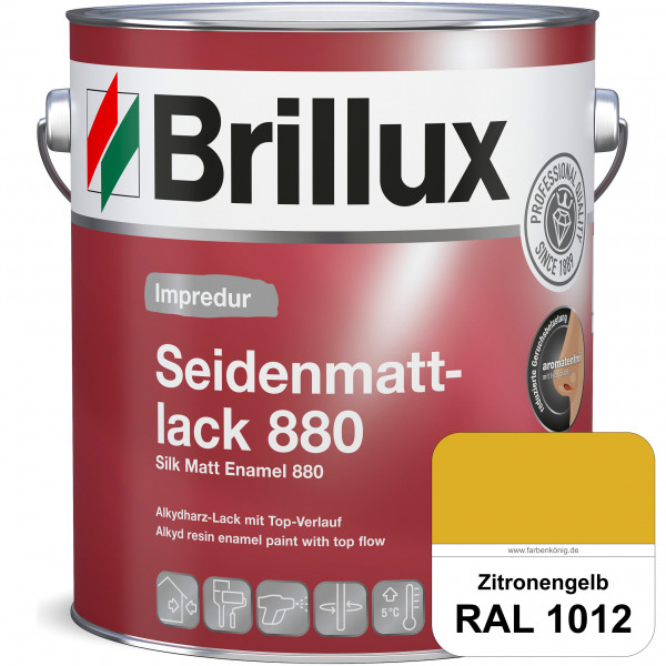 Impredur Seidenmattlack 880 (RAL 1012 Zitronengelb) für Holz- oder Metallflächen innen & außen
