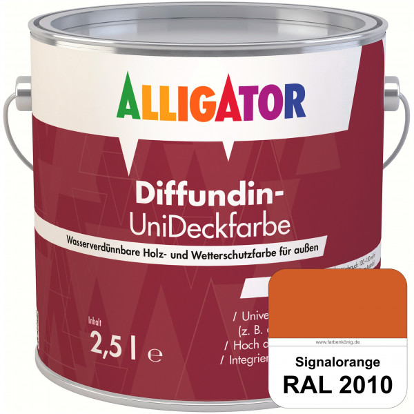 ALLIGATOR Diffundin-UniDeckfarbe (RAL 2010 Signalorange)