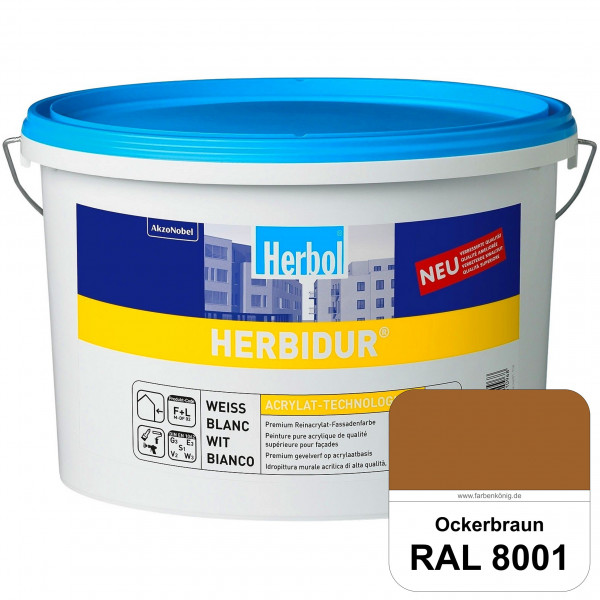 Herbidur (RAL 8001 Ockerbraun) Reinacrylat-Fassadenfarbe mit Langzeitwetterschutz