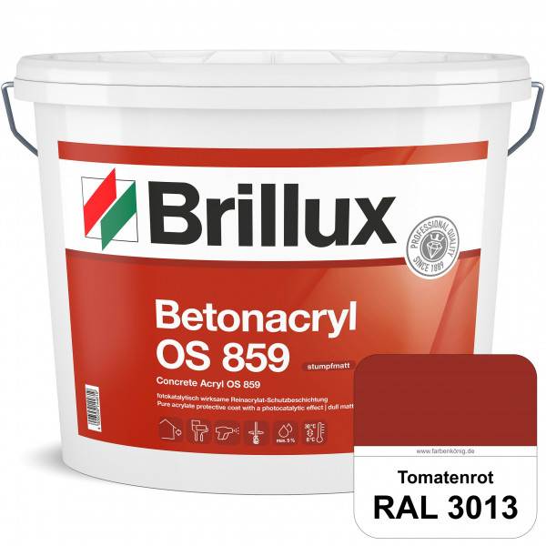 Betonacryl OS 859 (RAL 3013 Tomatenrot) Wetterbeständige Schutzbeschichtung für Betonflächen (Außen)