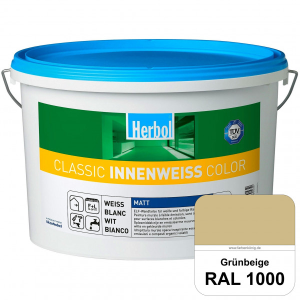 Classic Innenweiss Color (RAL 1000 Grünbeige) Hochwertige Renovierungsfarbe