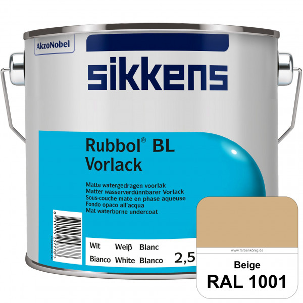 Rubbol BL Vorlack (RAL 1001 Beige) Wasserbasierter, matter & umweltschonender Vorlack (innen)