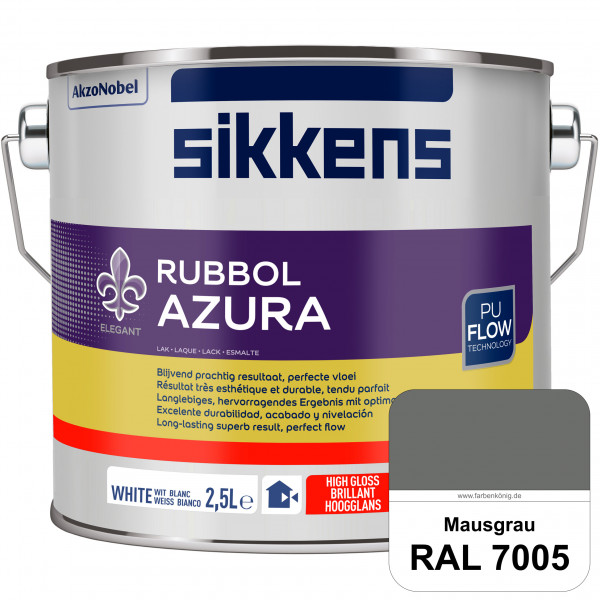 Rubbol Azura (RAL 7005 Mausgrau) hochglänzender Lack (löselmittelhaltig) innen & außen