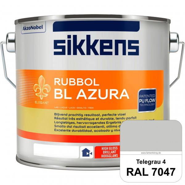 Rubbol BL Azura (RAL 7047 Telegrau 4) PU-Hochglanzlack (wasserbasiert) innen & außen