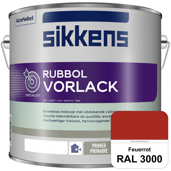 Rubbol Vorlack (RAL 3000 Feuerrot) Aromatenfreier Vorlack der Spitzenklasse (außen & innen)