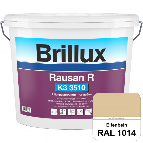 Rausan R K3 3510 (RAL 1014 Elfenbein) Organisch gebundener Rillenputz für wetterbeständige Oberfläch