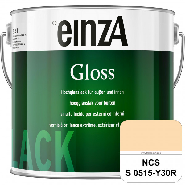 einzA Gloss (NCS S 0515-Y30R) Hochwertiger Alkydharzlack in Premium-Qualität, hochglänzend.