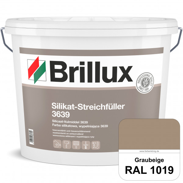 Silikat-Streichfüller ELF 3639 (RAL 1019 Graubeige) Wetterbeständiger, gebrauchsfertiger Streichfüll