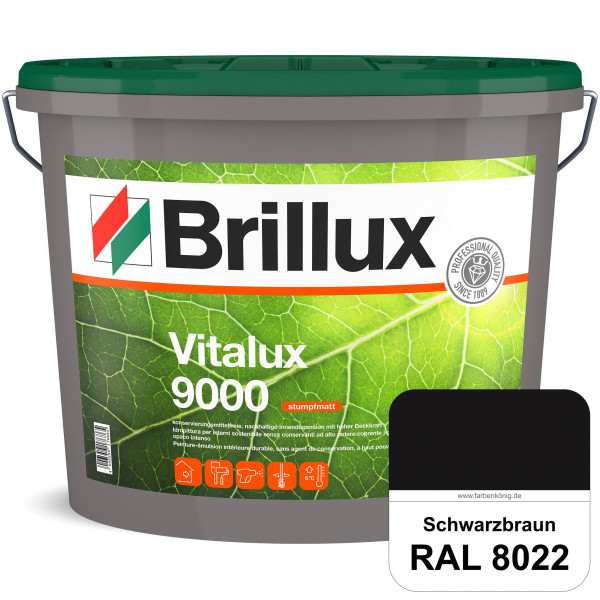Vitalux 9000 (RAL 8022 Schwarzbraun) konservierungsmittelfreie Innendispersion für Kinder- & Schlafz