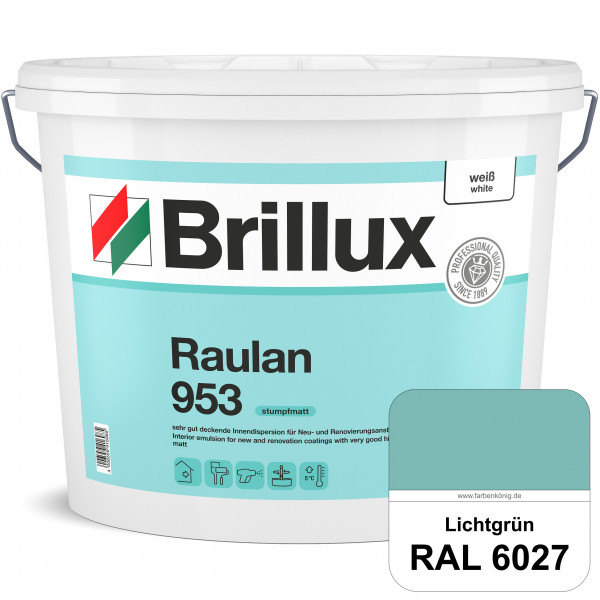 Raulan ELF 953 (RAL 6027 Lichtgrün) sehr gut deckende Innendispersion für Raufaser und Neu- & Renovi