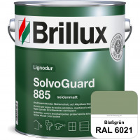 SolvoGuard 885 (RAL 6021 Blassgrün) deckende oder lasierende seidenmatte Alkydharz-Holzfarbe für auß