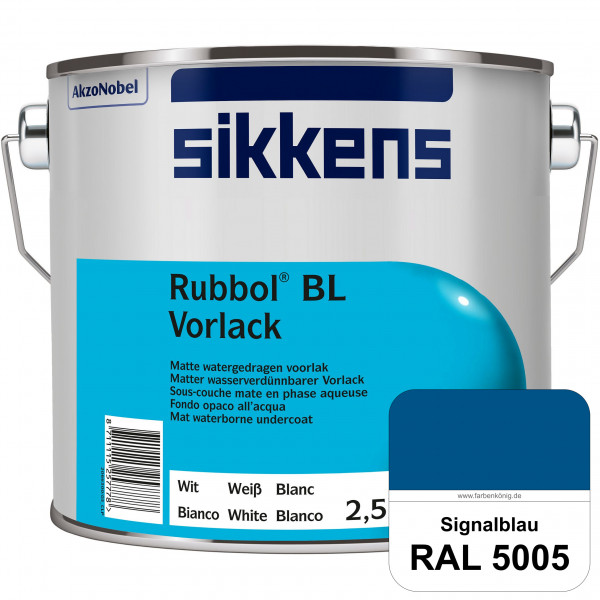 Rubbol BL Vorlack (RAL 5005 Signalblau) Wasserbasierter, matter & umweltschonender Vorlack (innen)