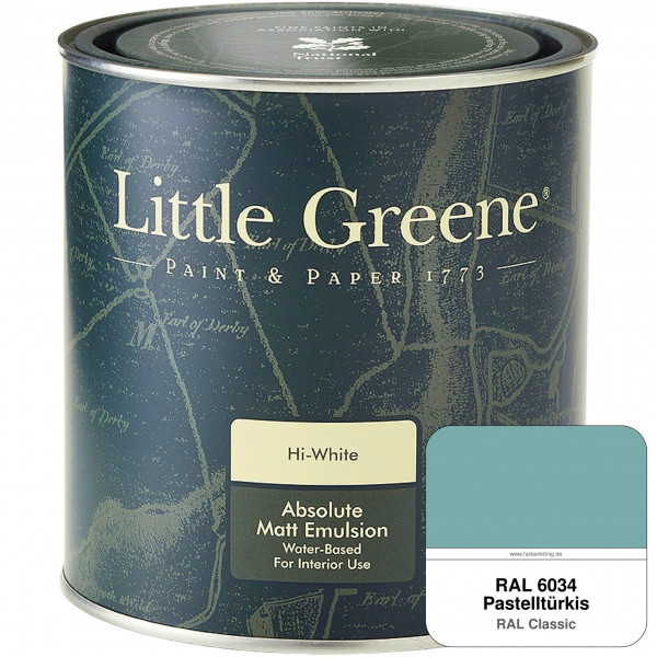 Absolute Matt Emulsion - Sample Pot 250 ml (RAL 6034 Pastelltürkis)