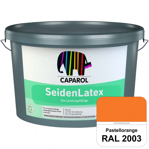 SeidenLatex ELF (RAL 2003 Pastellorange) strapazierfähige, scheuerbeständige und seidenmatte Latexfa