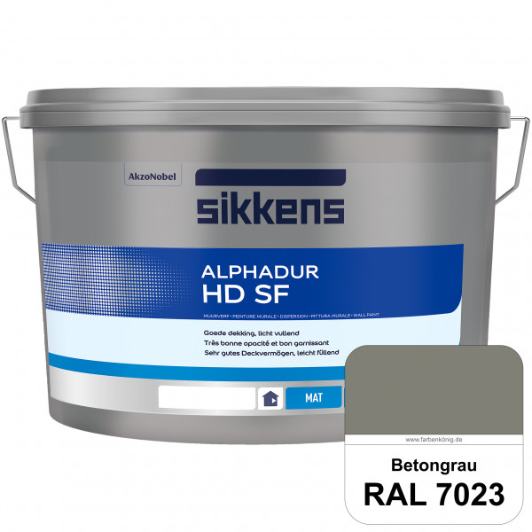 Alphadur HD SF (RAL 7023 Betongrau) matte hochdeckende waschbeständige Innenwandfarbe