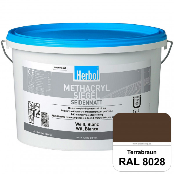 Methacryl Siegel (RAL 8028 Terrabraun) seidenmatte 1K-Beschichtung Böden (Innen & Außen)