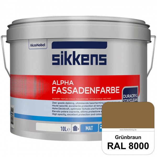 Alpha Fassadenfarbe (RAL 8000 Grünbraun)