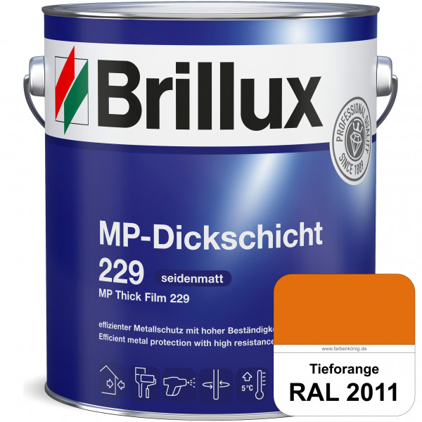 MP-Dickschicht 229 (RAL 2011 Tieforange) Korrosionsschutz für grundierten Eisen- & Stahl sowie für Z