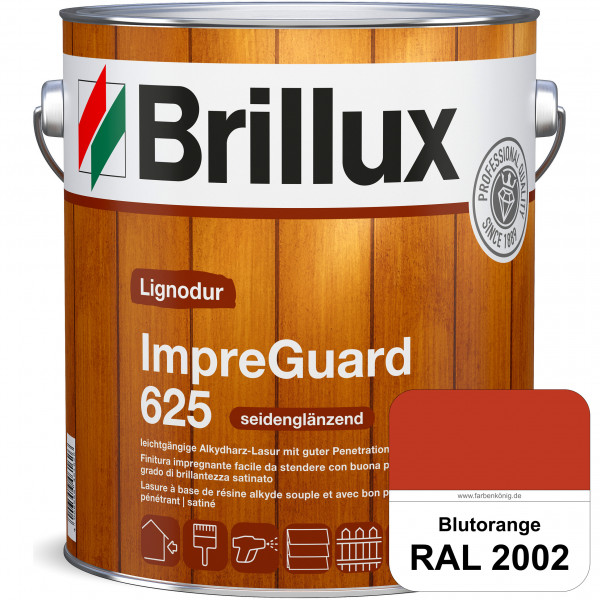 ImpraGuard 625 (RAL 2002 Blutorange) imprägnierende Lasur (lösemittelhaltig) für allen Laub- und Nad