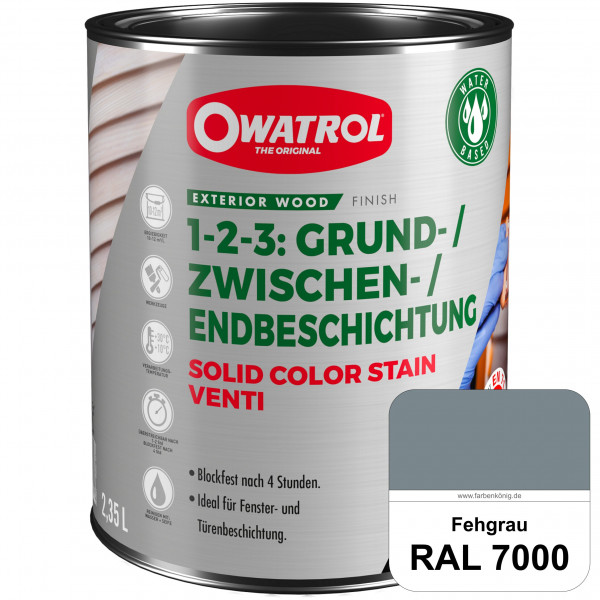 SOLID COLOR STAIN VENTI (RAL 7000 Fehgrau)