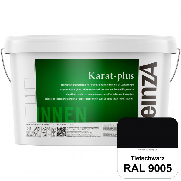 einzA Karat-plus (RAL 9005 Tiefschwarz) Innenwandfarbe mit herausragenden Produkteigenschaften