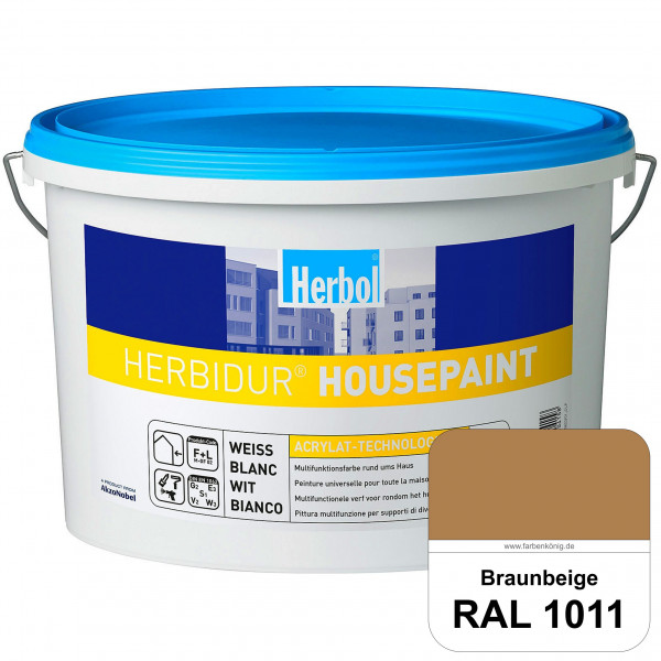 Herbidur Housepaint (RAL 1011 Braunbeige) seidenmatte Reinacrylat-Fassadenfarbe