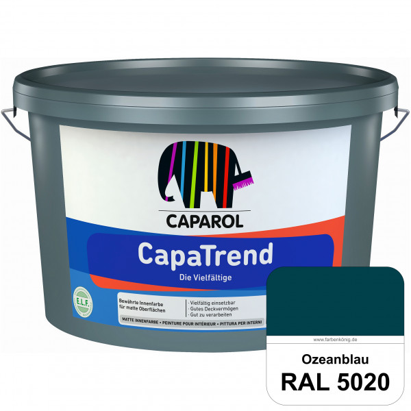 CapaTrend (RAL 5020 Ozeanblau) matte hochdeckende Dispersionsfarbe für den Innenbereich