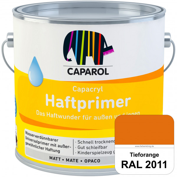 Capacryl Haftprimer (RAL 2011 Tieforange) Grundierungen Holz, Zink, Hart-PVC, Aluminium, Kupfer (inn