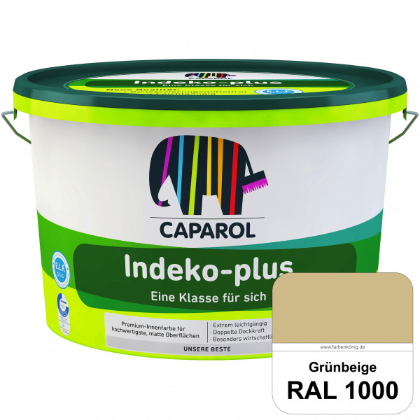 Indeko-plus (RAL 1000 Grünbeige) doppeldeckende matte & hochwertige Innenfarbe