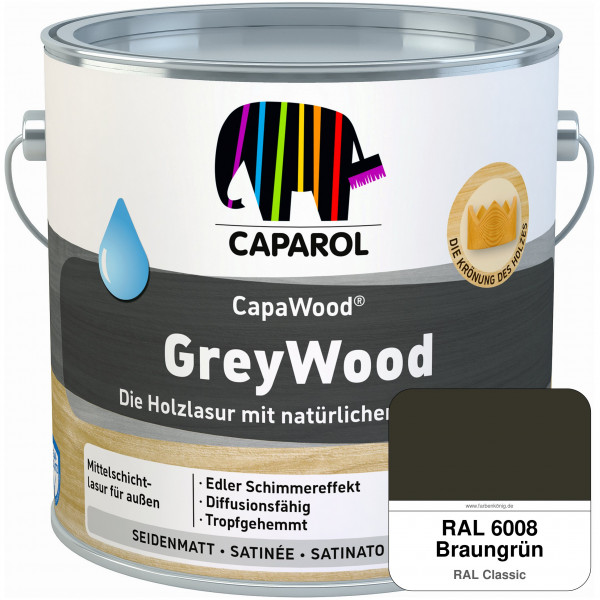 CapaWood® GreyWood (RAL 6008 Braungrün) - ersetzt Capadur GreyWood