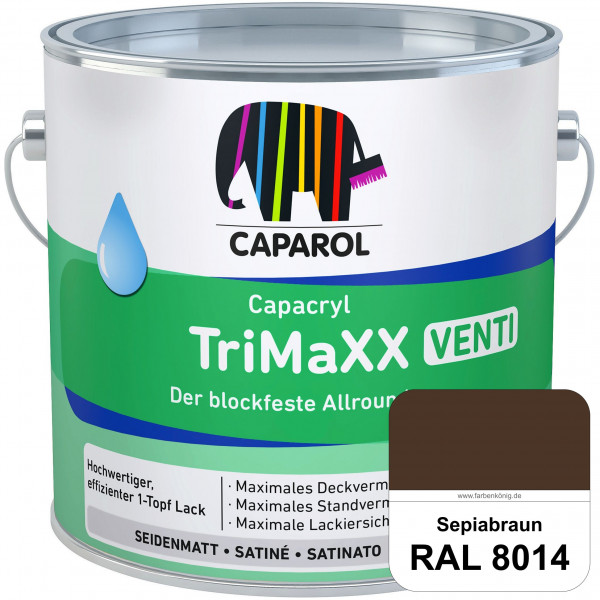 Capacryl TriMaXX Venti (RAL 8014 Sepiabraun) Der blockfeste Allrounder für Fenster & Türen