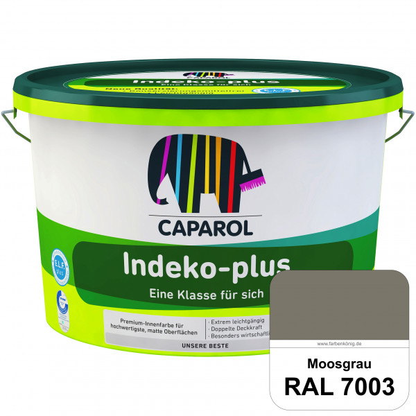 Indeko-plus (RAL 7003 Moosgrau) doppeldeckende matte & hochwertige Innenfarbe