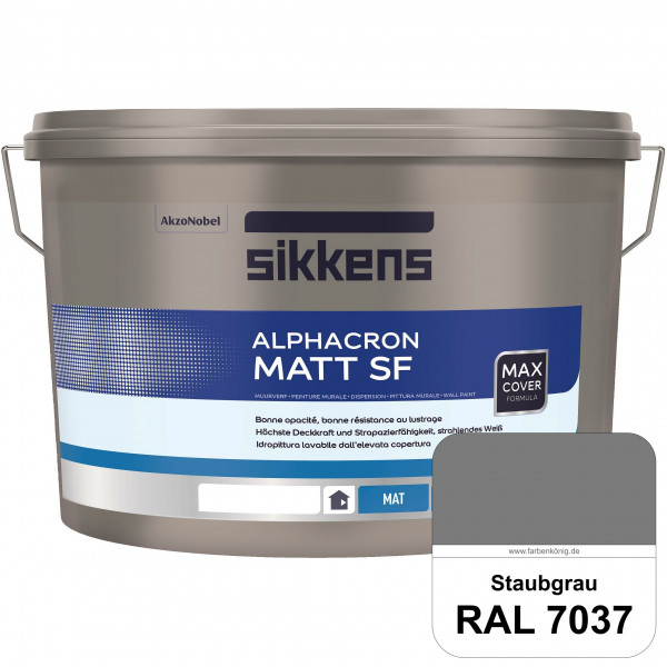 Alphacron Matt SF (RAL 7037 Staubgrau) stumpfmatte & hochwertige Premium-Wandfarbe (innen)