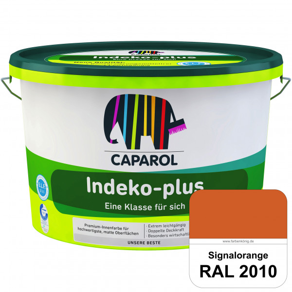 Indeko-plus (RAL 2010 Signalorange) doppeldeckende matte & hochwertige Innenfarbe