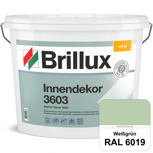 Innendekor ELF KR-K1 3603 (RAL 6019 Weißgrün) Kratzputz nach zur Erzielung dekorativer und strapazie