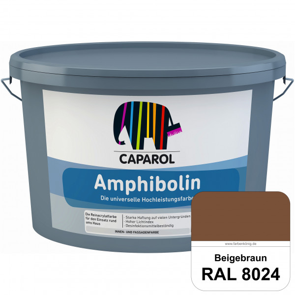 Amphibolin (RAL 8024 Beigebraun) Universalfarbe auf Reinacrylbasis innen & außen