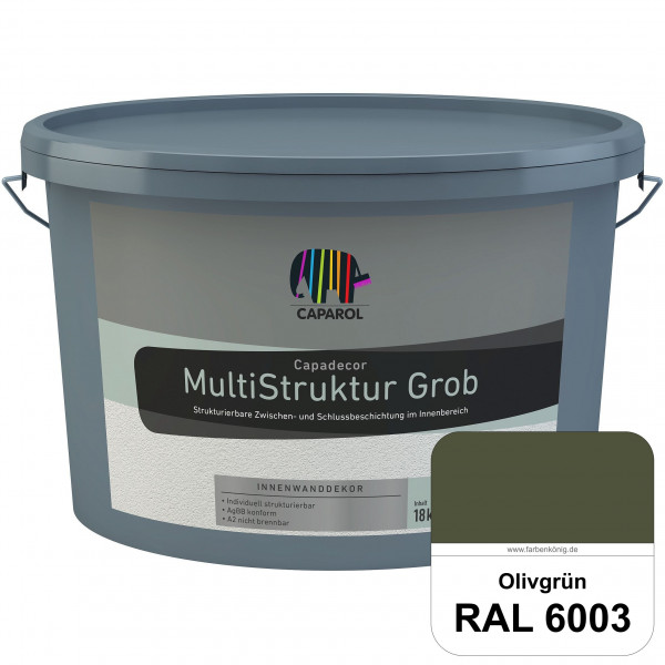 Capadecor MultiStruktur grob (RAL 6003 Olivgrün) quarzgefüllte Zwischen- und Schlußbeschichtung in g