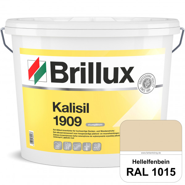 Kalisil 1909 Silikat-Innenfarbe (RAL 1015 Hellelfenbein) Sol-Silikat-Innenfarbe für hochwertige Deck
