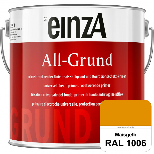 einzA All-Grund (RAL 1006 Maisgelb) Schnelltrocknender Haftgrund & Korrosionsschutz-Primer