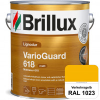 Mattlasur 618 (RAL 1023 Verkehrsgelb) matte & wetterbeständige Lasur (lösemittelhaltig) für Laub- un