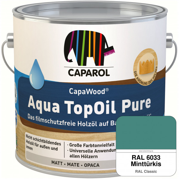CapaWood® AquaTopOil Pure (RAL 6033 Minttürkis) - ersetzt CapaGreen Holz-Öl Aqua
