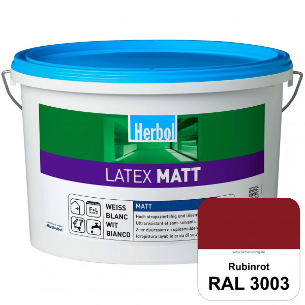 Latex Matt (RAL 3003 Rubinrot) Matte Latexfarbe mit hoher Strapazierfähigkeit