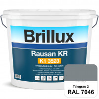 Rausan KR K1 3523 (RAL 7046 Telegrau 2) Organisch gebundener Kratzputz für wetterbeständige Oberfläc