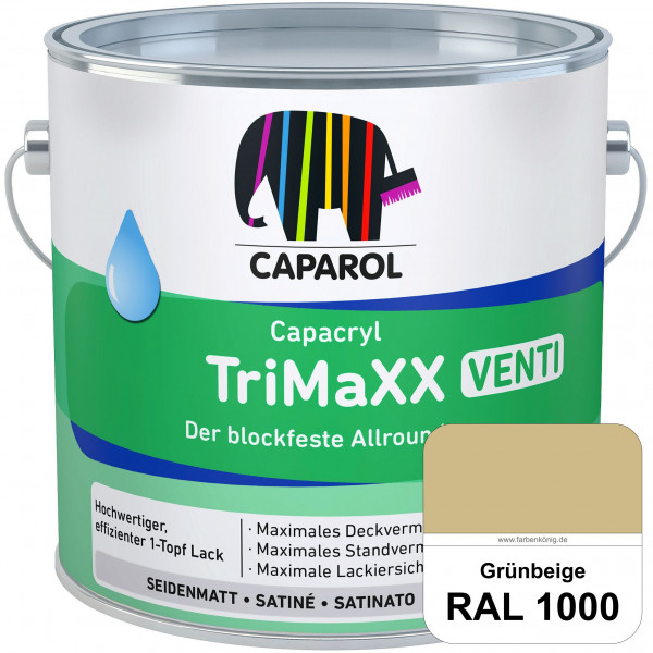 Capacryl TriMaXX Venti (RAL 1000 Grünbeige) Der blockfeste Allrounder für Fenster & Türen