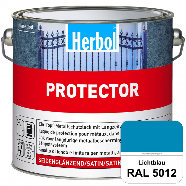 Protector (RAL 5012 Lichtblau) Seidenglänzende Spezialbeschichtung für Eisen- und NE-Metalle (außen)